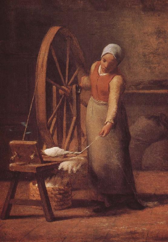 Jean Francois Millet The woman weaving the sweater